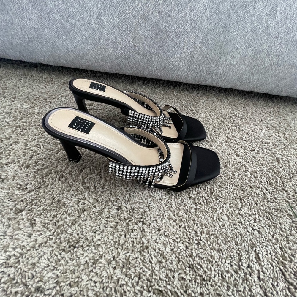 WHBM Fringe Rhinestone Heels - Picture 6 of 13